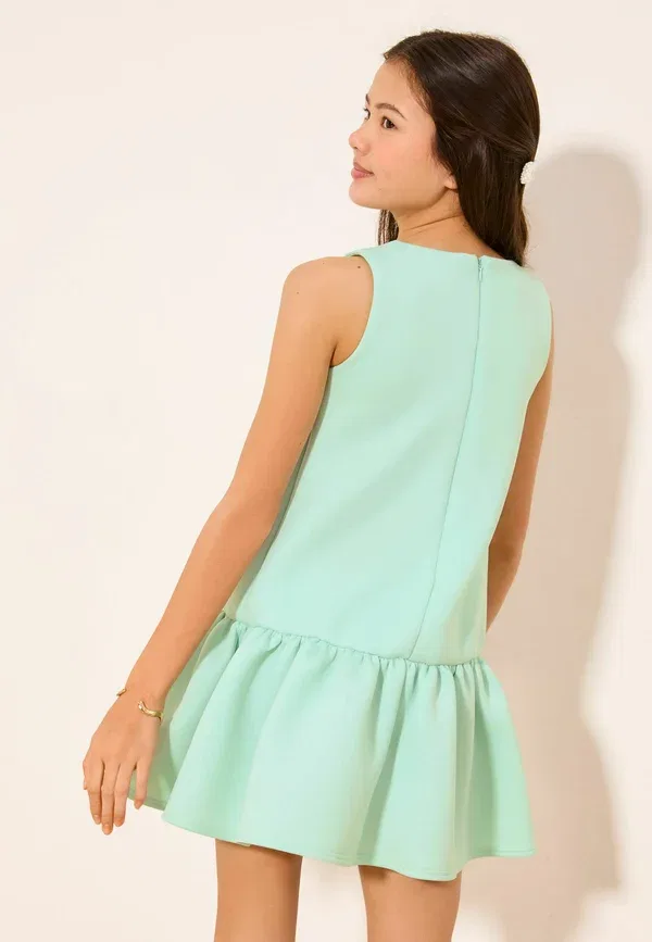 Платье повседневное Lipsy, Regular fit 3d flower scuba occasion dress, цвет мята — фото 3