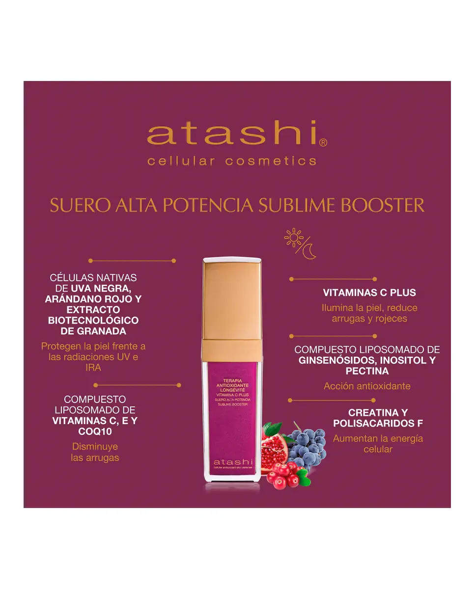 Бустер Atashi — Антиоксидантная Longetive с витамином C Plus Booster, 30 мл — фото 3