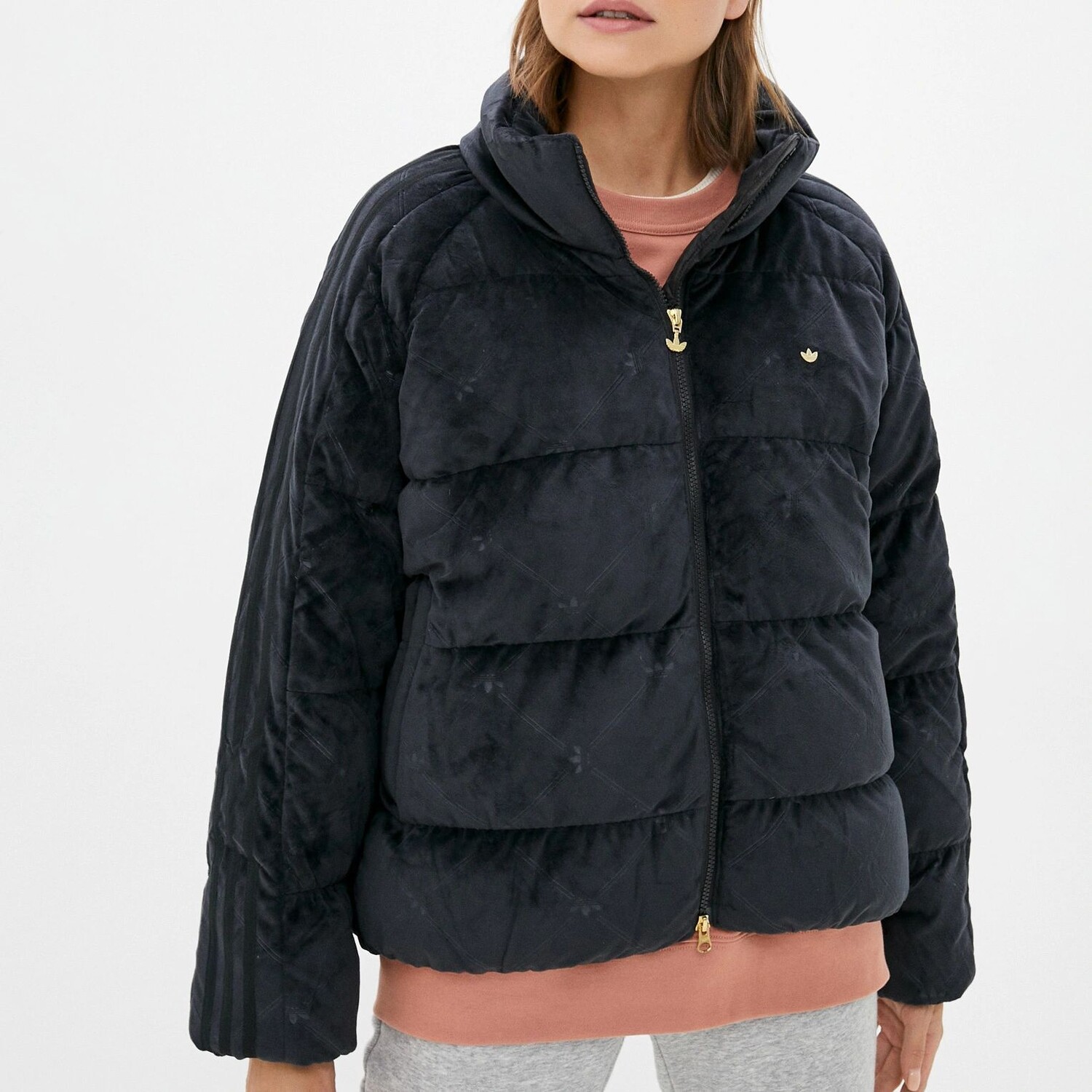 Пуховик Adidas Originals, черный — фото 4