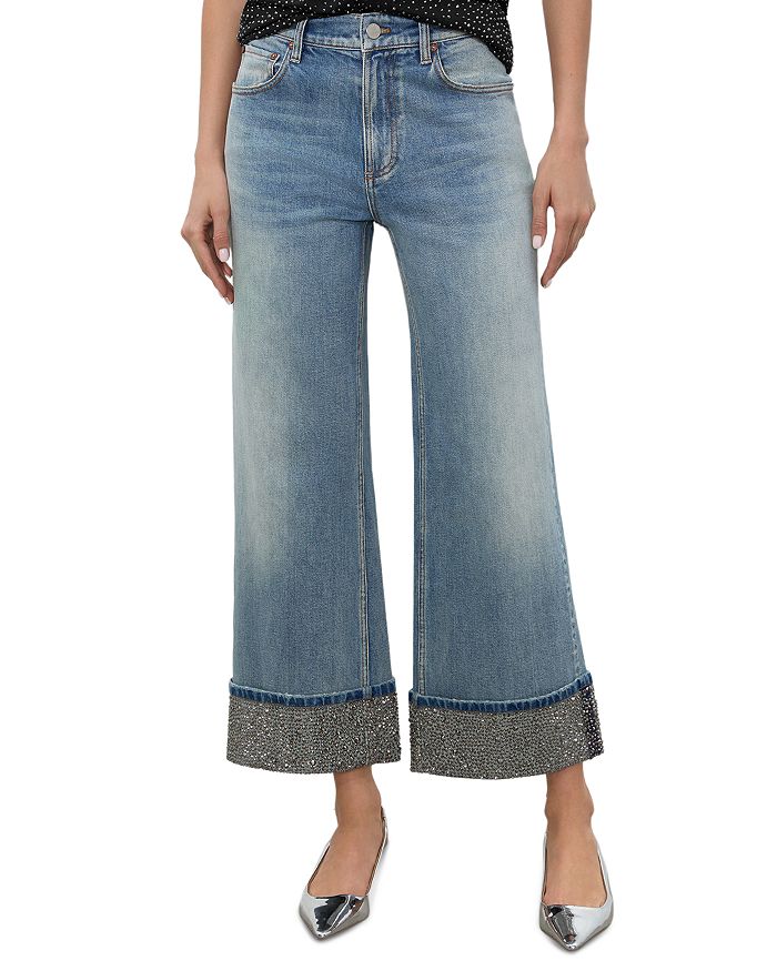 

Джинсы Weezy High Rise Ankle в цвете Sierra Lig Alice and Olivia, синий