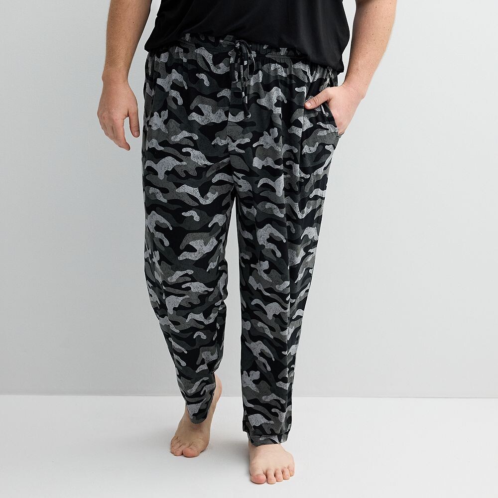 

Супермягкие пижамные штаны Big & Tall Sonoma Goods For Life, цвет Camo Black