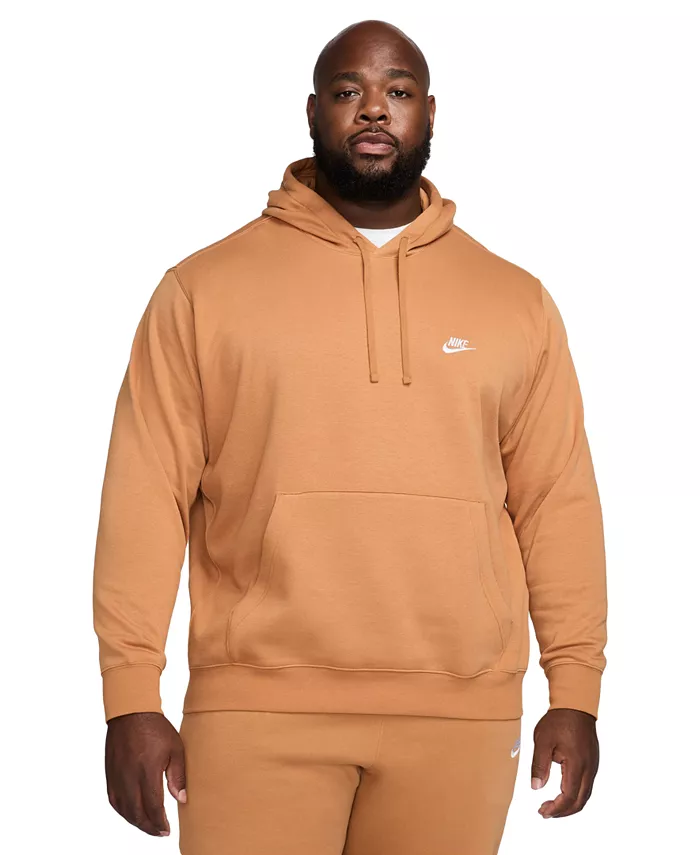 

Мужская толстовка с капюшоном Club Fleece из спортивной коллекции Nike, коричневый/бежевый