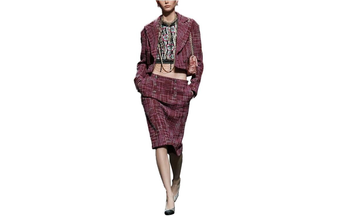 

Пальто укороченное женское Chanel, фиолетовый
