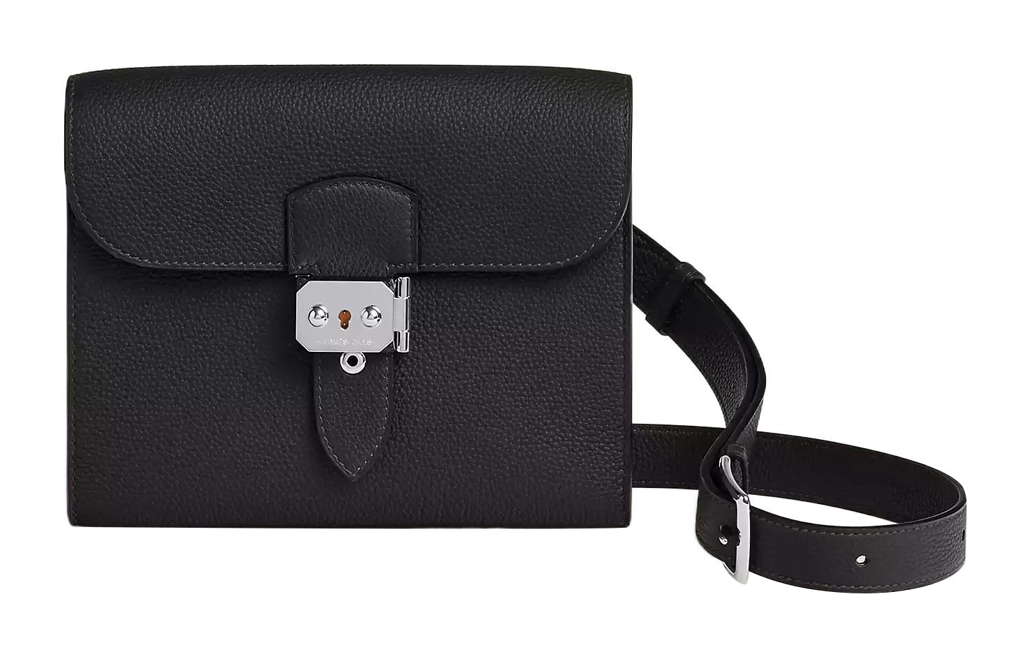 

Сумка-портфель Sac A Depeches Togo Calfskin, через плечо, кроссбоди мужская HERMES, u stamp