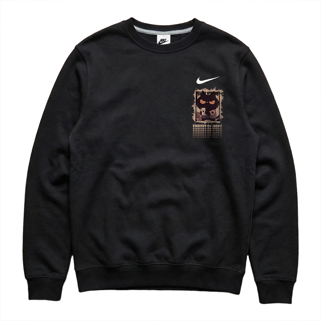 

Nike Толстовка унисекс, черные, с круглым вырезом, средней толщины, стандартного размера