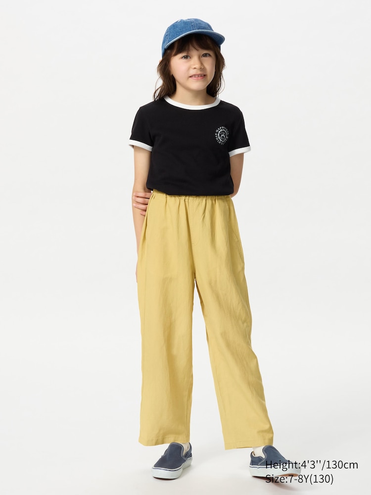 

Широкие брюки из льняной смеси Uniqlo, цвет 44 желтый