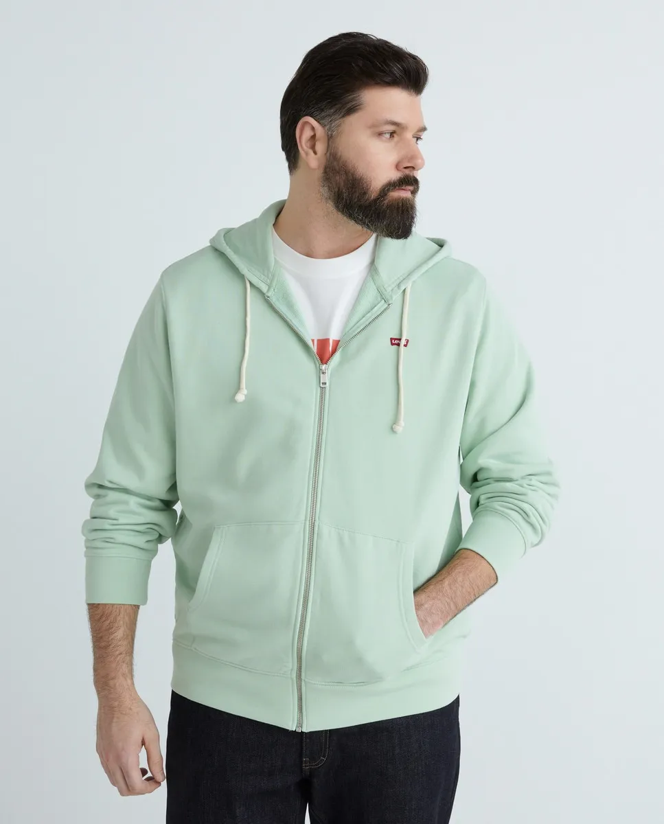 

Мужская толстовка с капюшоном на молнии, больших размеров Levi's, зеленый
