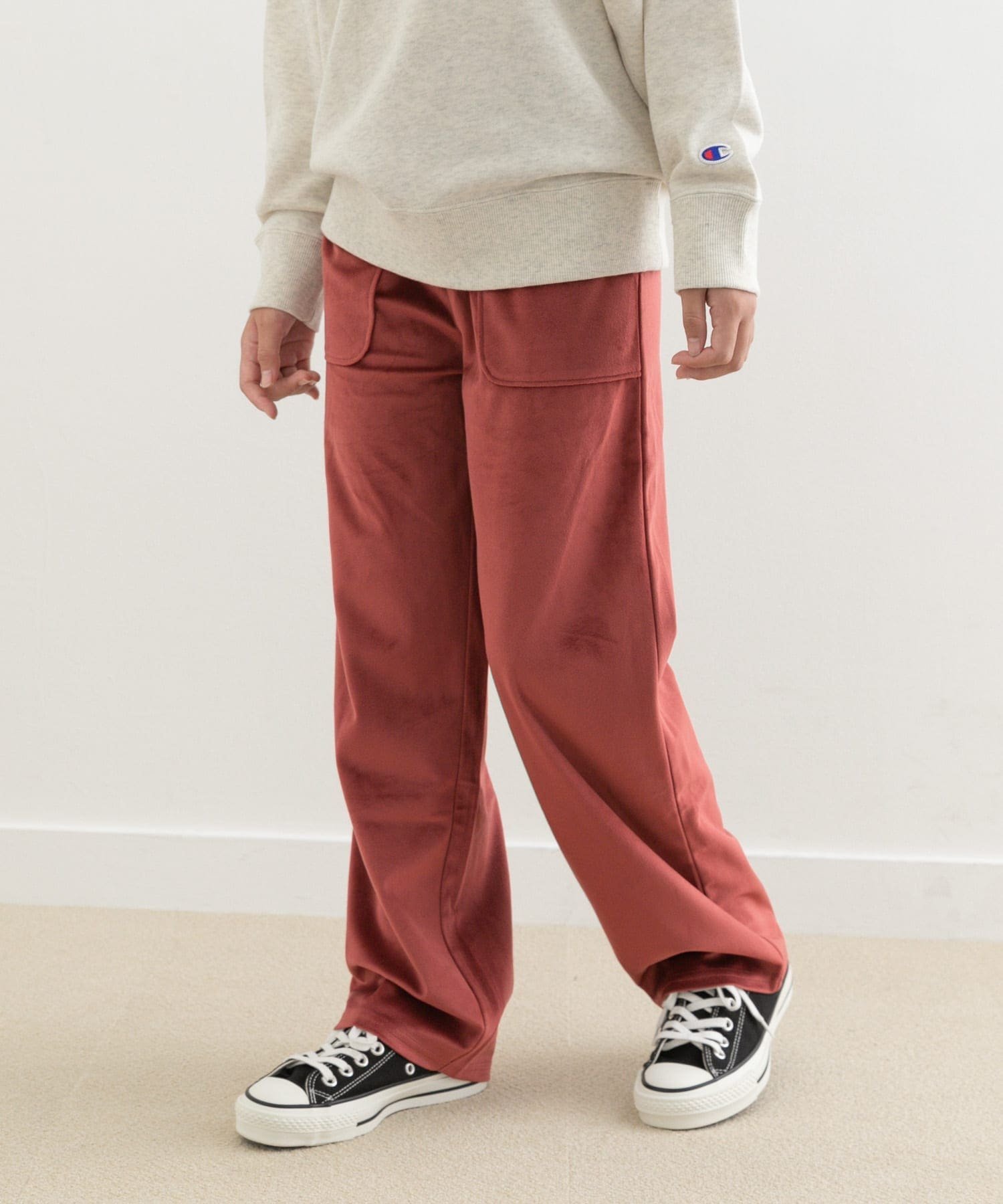 Бархатные брюки Easy Pants (детские) URBAN RESEARCH DOORS, RED — фото 3