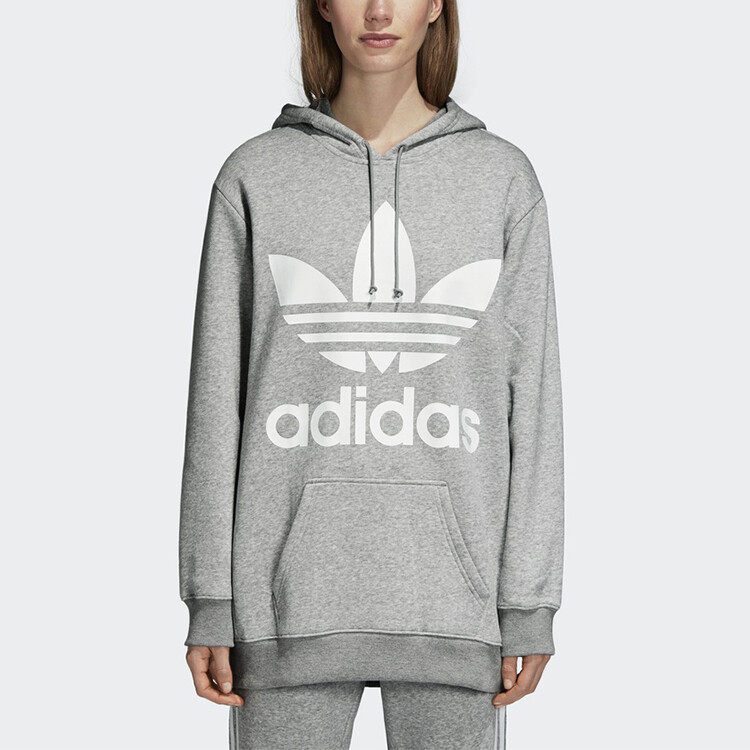 Свитшот женский, средний, серый, меланжевый Adidas Originals, серый — фото 3