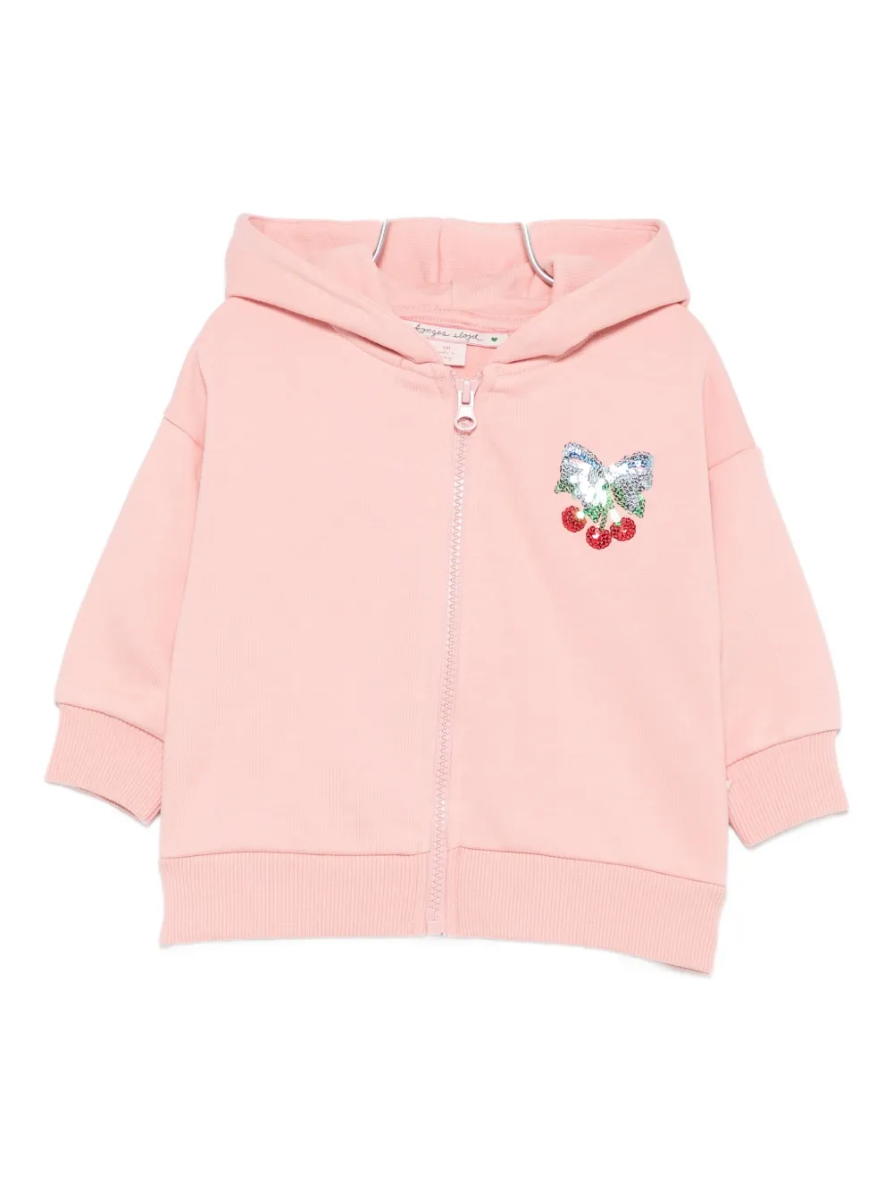 

Толстовка на молнии с пайетками Konges Sløjd, розовый