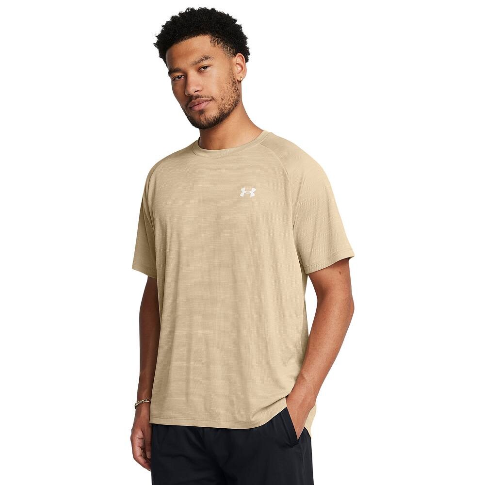 

Мужская текстурированная футболка с короткими рукавами Under Armour Tech, цвет City Khaki