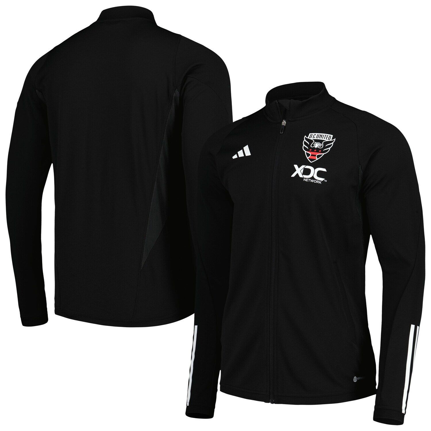 

Мужская черная тренировочная футболка с молнией во всю длину DC United 2023 AEROREADY adidas, Черный, Мужская черная тренировочная футболка с молнией во всю длину DC United 2023 AEROREADY adidas