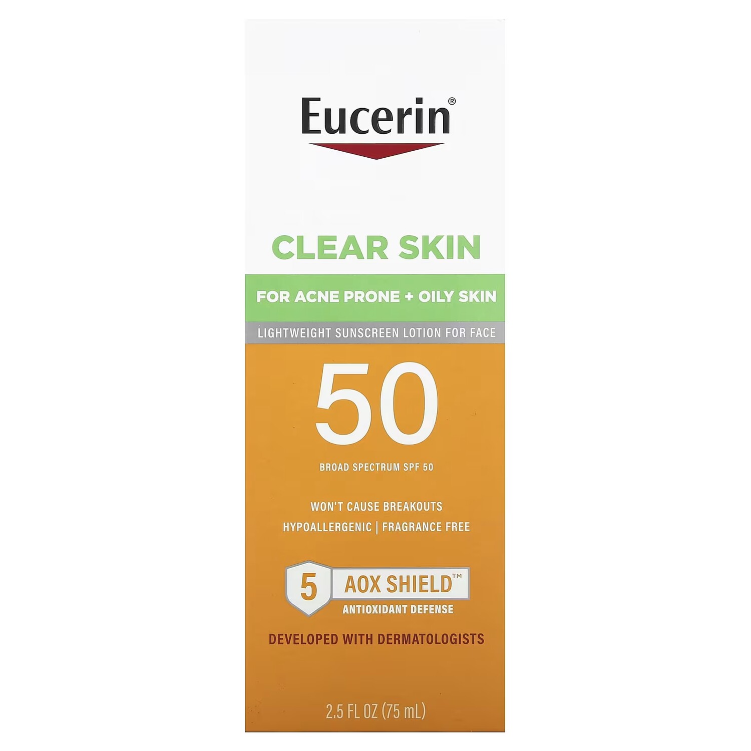 Солнцезащитный лосьон для лица Eucerin Clear Skin SPF 50, 75 мл — фото 2