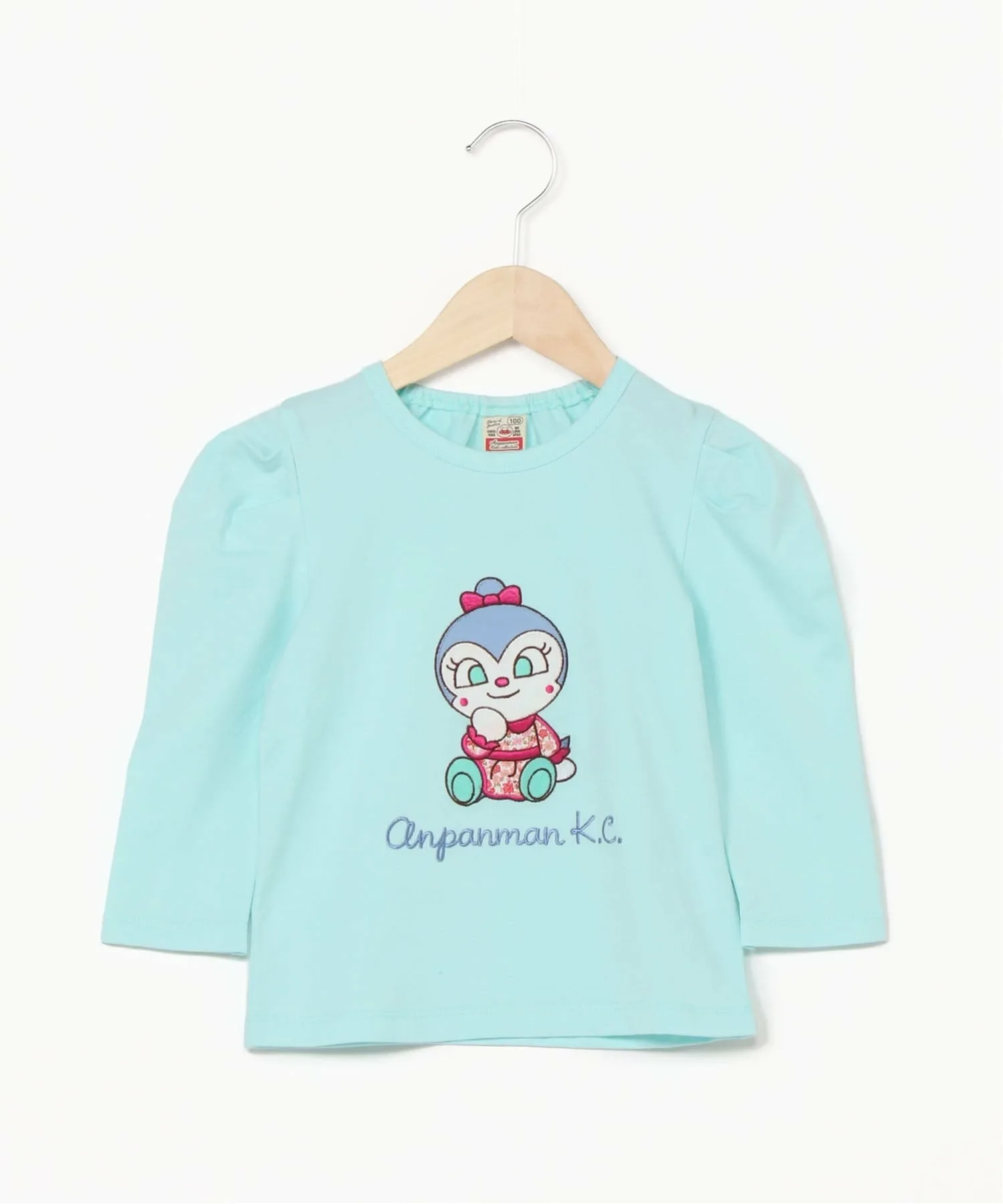 Футболка с длинным рукавом и аппликацией в виде пышных рукавов APKC/(K) Anpanman Kids Collection, Saxophone Blue — фото 2