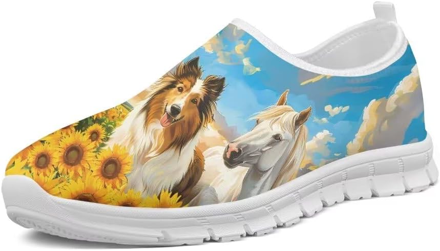 

Кроссовки Forchrinse Bee Daisy для ходьбы, унисекс, Sunflower Puppy Horse
