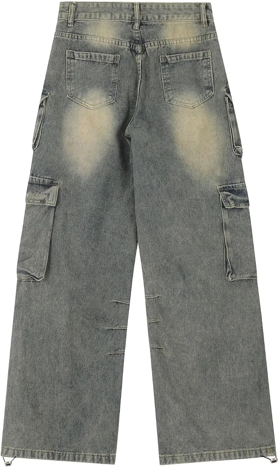Джинсы свободные Y2K, Cargo Pants, синие — фото 4
