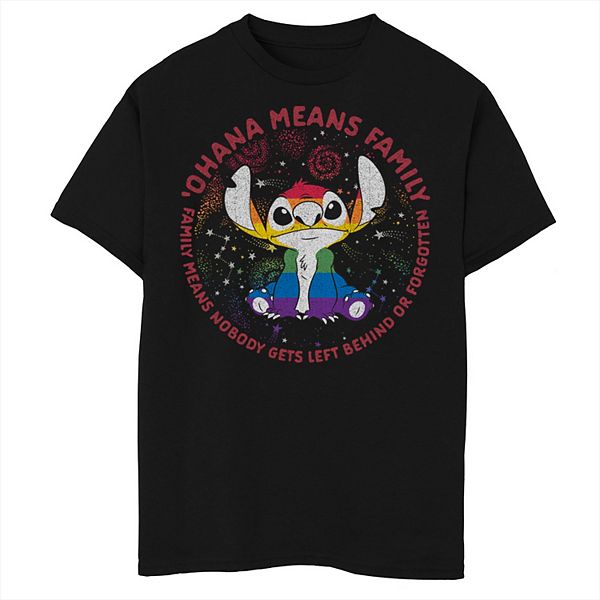 

Футболка с принтом Lilo & Stitch Husky Rainbow Ohana Circle для мальчиков, размер S Disney