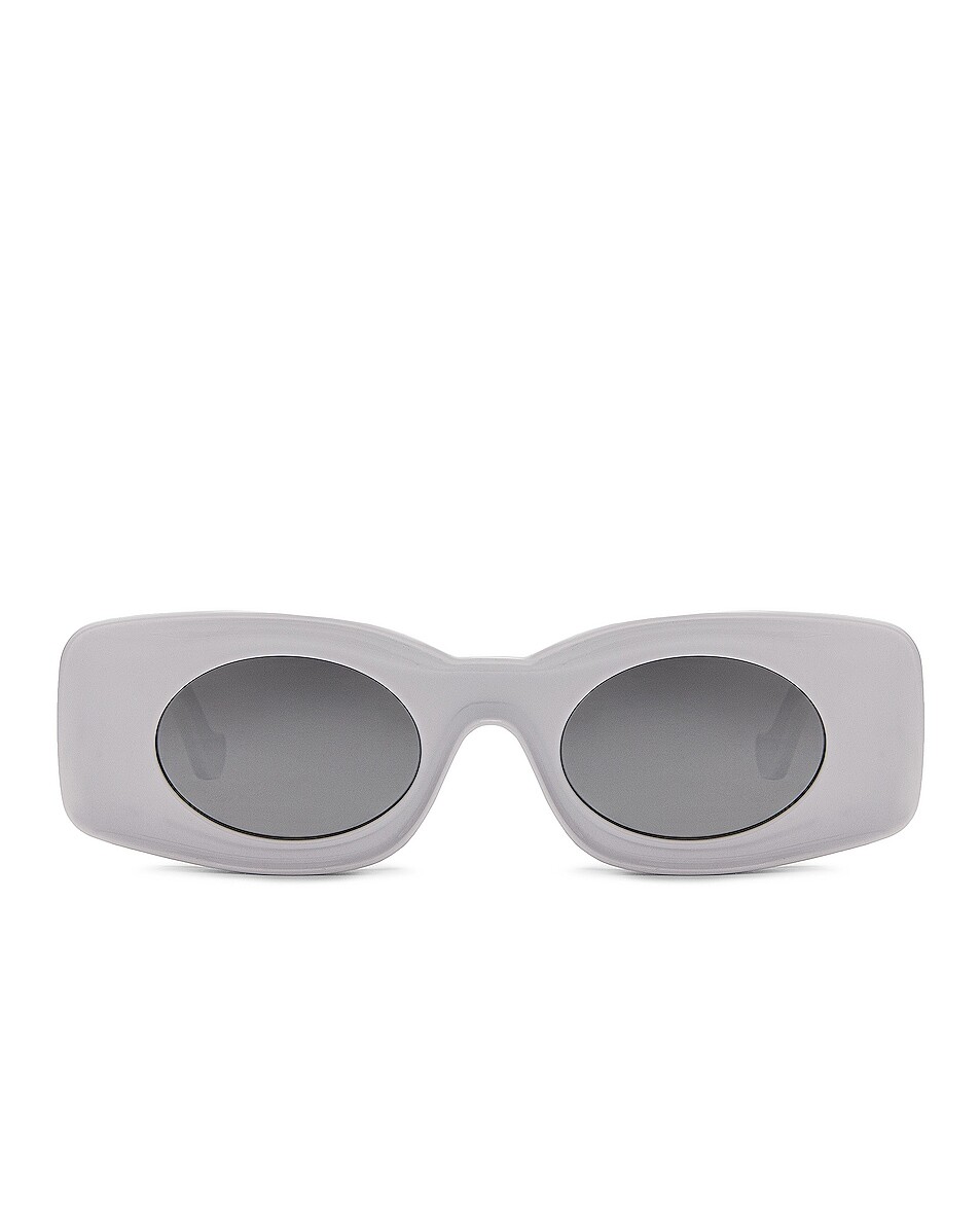 

Солнцезащитные очки Loewe Paula'S Ibiza Rectangle, цвет White & Smoke Mirror