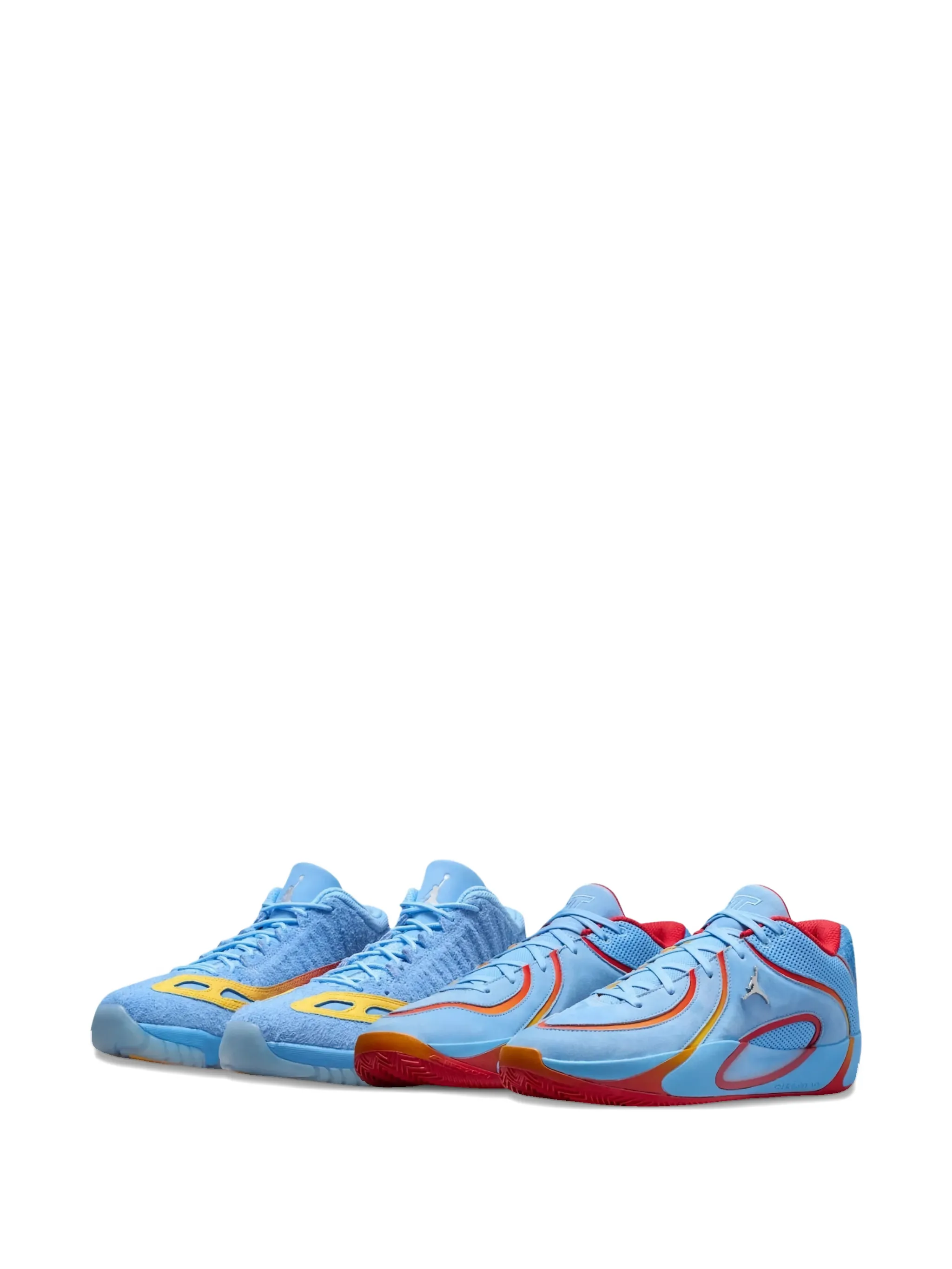 Кроссовки Tatum 4 & 11 на низком каблуке в стиле ретро "Jayson Tatum World Tour Pack" Jordan, синий — фото 2