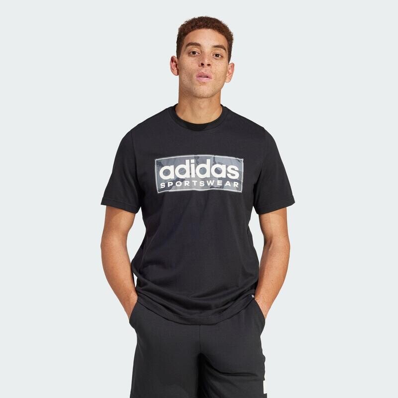 

Футболка с камуфляжным рисунком и линейным рисунком ADIDAS, цвет negro