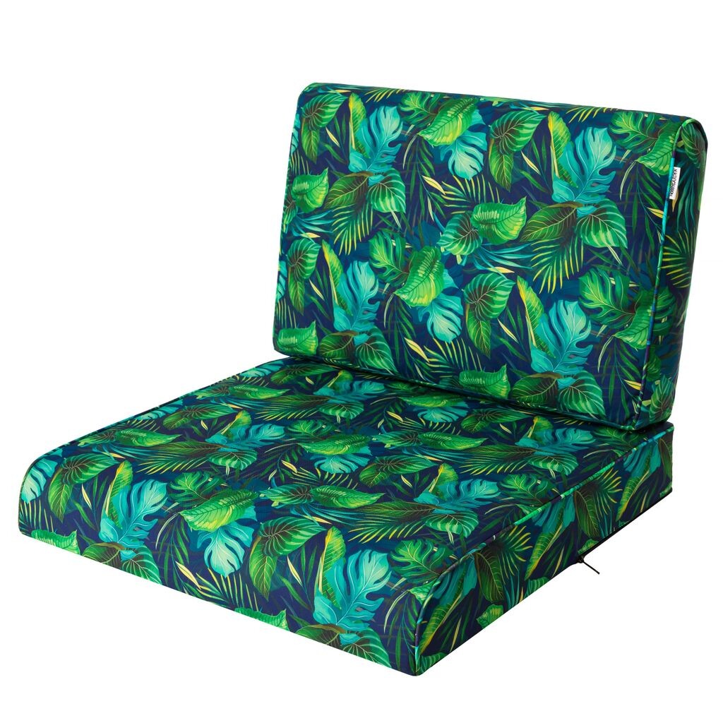 

PillowPrim, подушка на стул, подушка для стула из ротанга, садовая, подушка, подушка для поддона, подушка для сиденья, мебель из ротанга, синие листья, 70 х 70 см Stanis³aw Jurga, синий