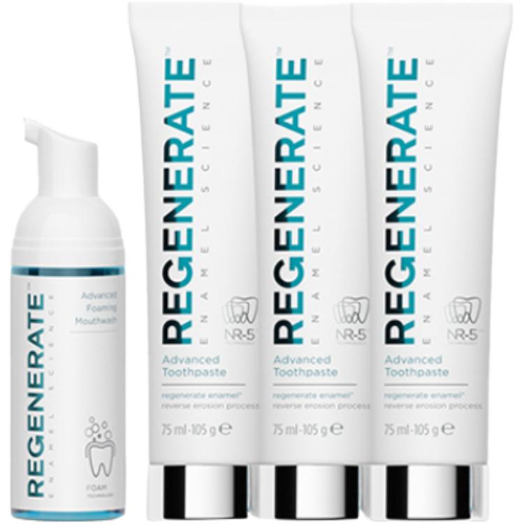 

Зубная паста для восстановления эмали + ополаскиватель для рта cloud foam набор для ухода за полостью рта освежающий дыхание 75мл+50мл REGENERATE