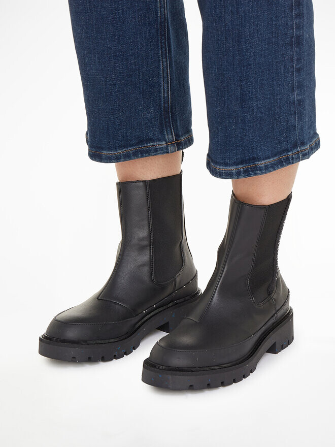 Ботинки на плоской подошве Combat Mid Chelsea Wn Calvin Klein, черный — фото 4