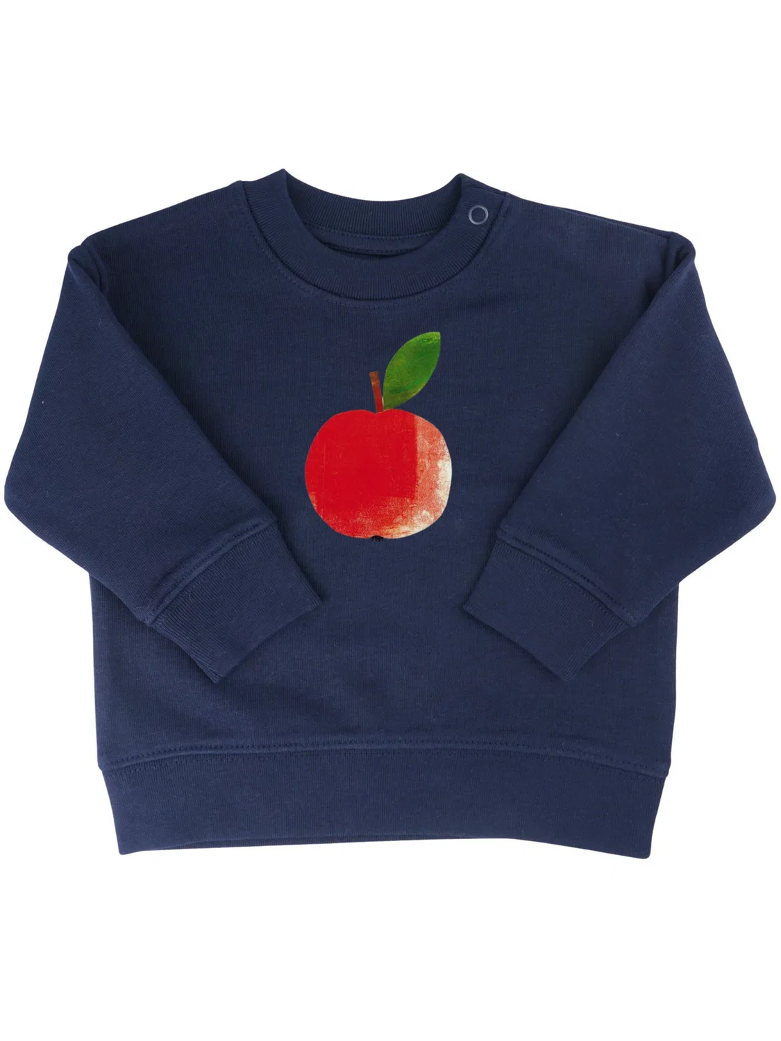 Свитер 'Meladi Kinder Baby-Свитер aus Biobaumwolle - Apfel auf Navy Blue' Meladi, Navy