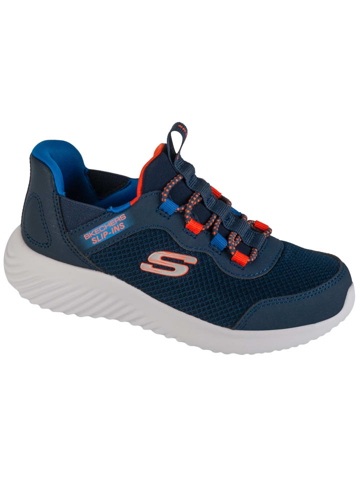 

Кроссовки на шнуровке Skechers Slip-Ins: Bounder - Brisk-Burst, темно-синий