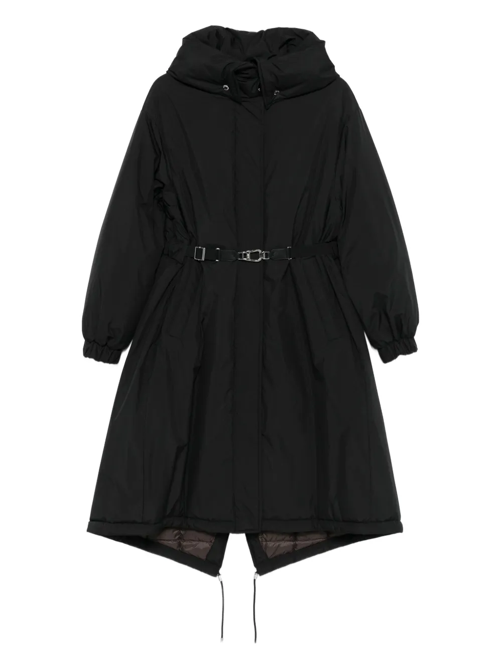 

Пальто с поясом и высоким воротником Moorer, черный