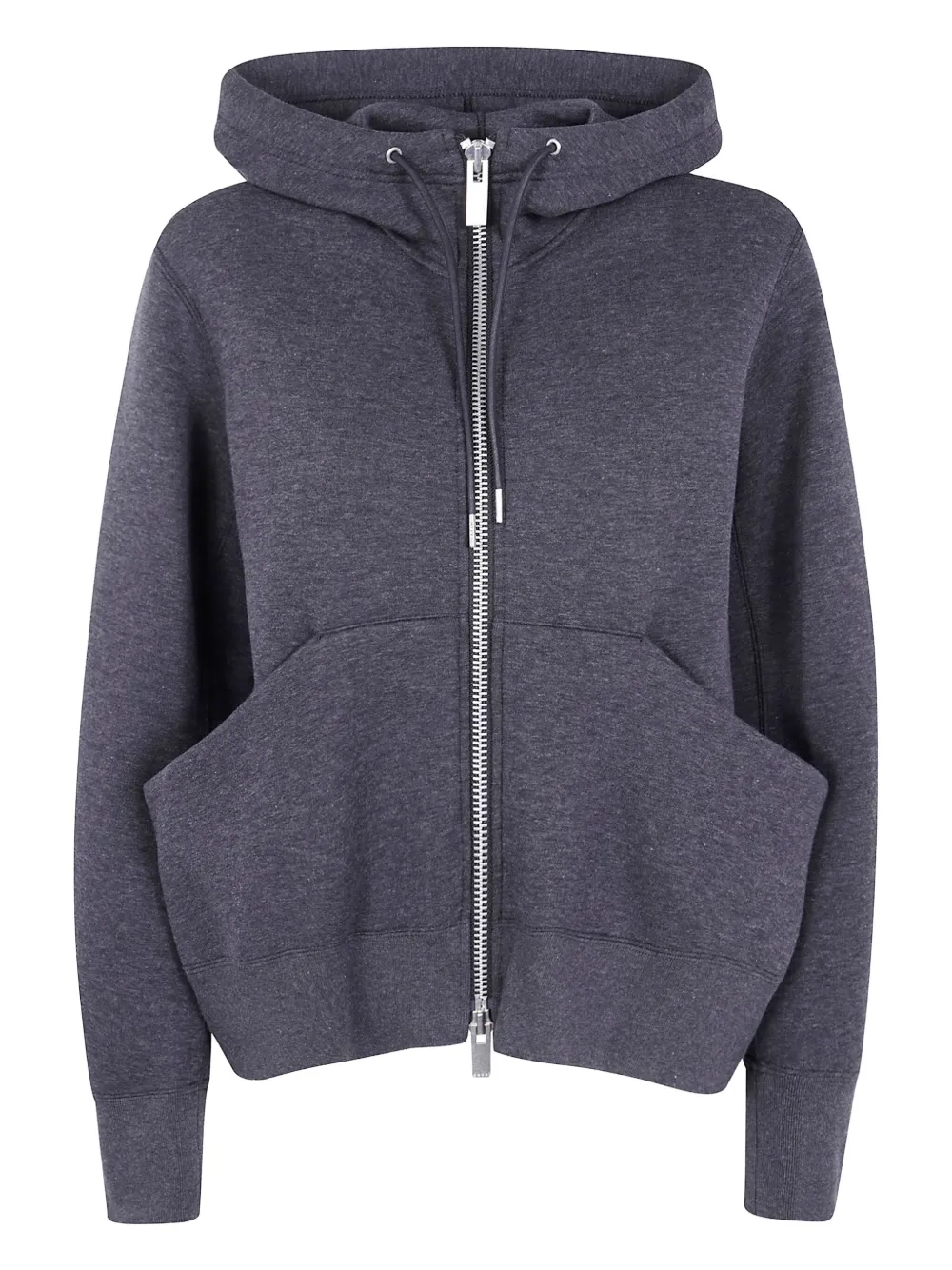 

Толстовка с капюшоном и застежкой-молнией из губки SACAI, серый