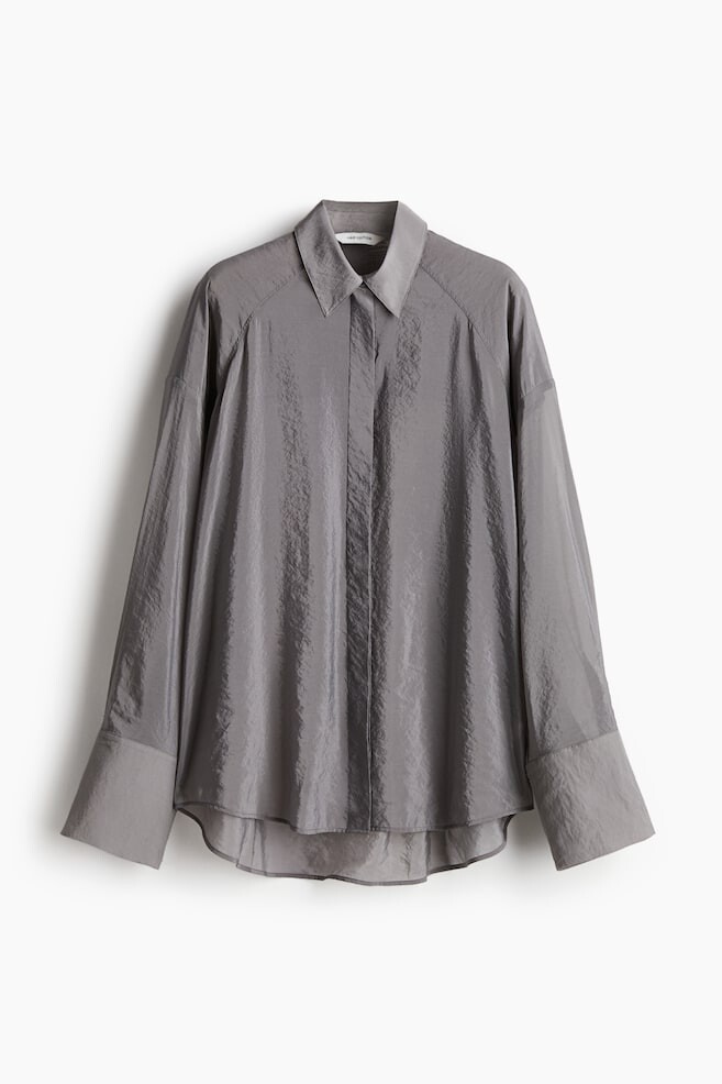 

Блузка оверсайз из органзы H&M, серый