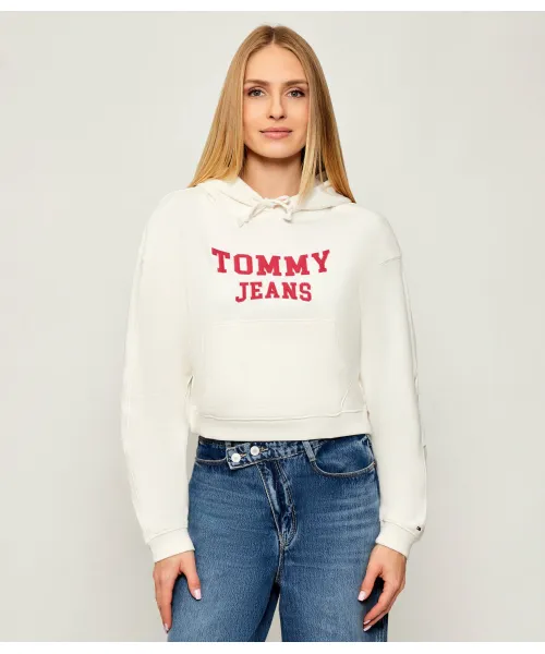 

Толстовка Cropped fit Tommy Jeans, белый