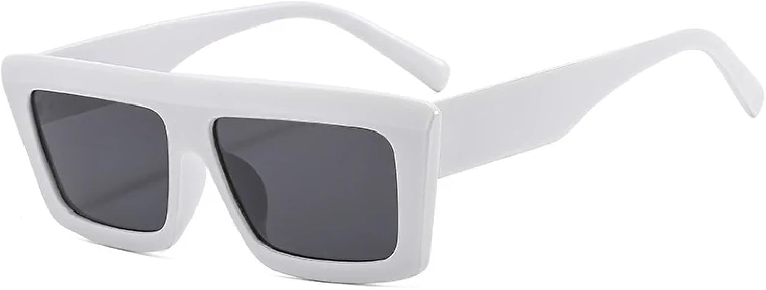 

Модные солнцезащитные очки в крупной оправе для женщин и мужчин, трендовые, роскошные, для уличной фотографии и активного отдыха, солнцезащитные очки UV400 TKKTLLT, White Gray