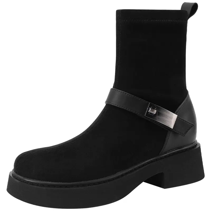 Mulinsen Женские черные ботинки на каблуке около 5,7 см, цвет Black