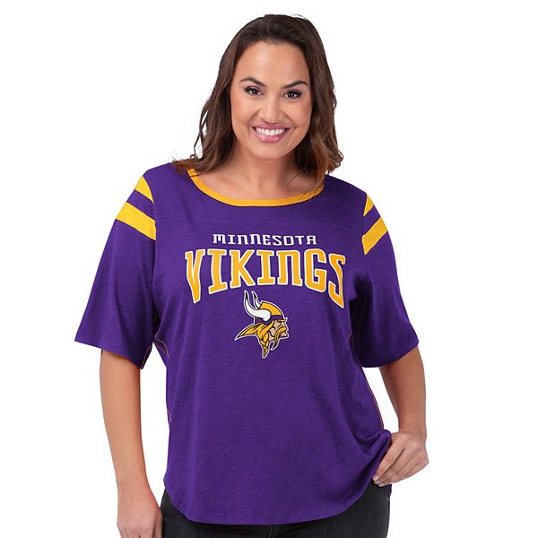 

Женская фиолетовая футболка Minnesota Vikings plus size linebacker G-Iii 4Her By Carl Banks, Фиолетовый, Женская фиолетовая футболка Minnesota Vikings plus size linebacker G-Iii 4Her By Carl Banks
