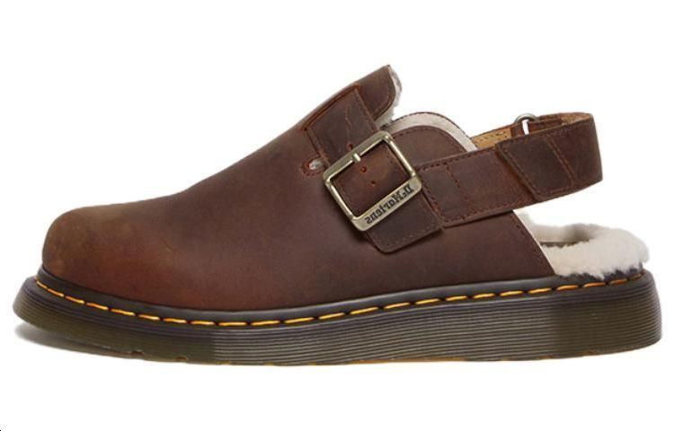 Женские мюли Dr. Martens Jorge Ii с подкладкой из искусственного меха и открытой пяткой, цвет «теплый загар» Dr.Martens, Dark Brown