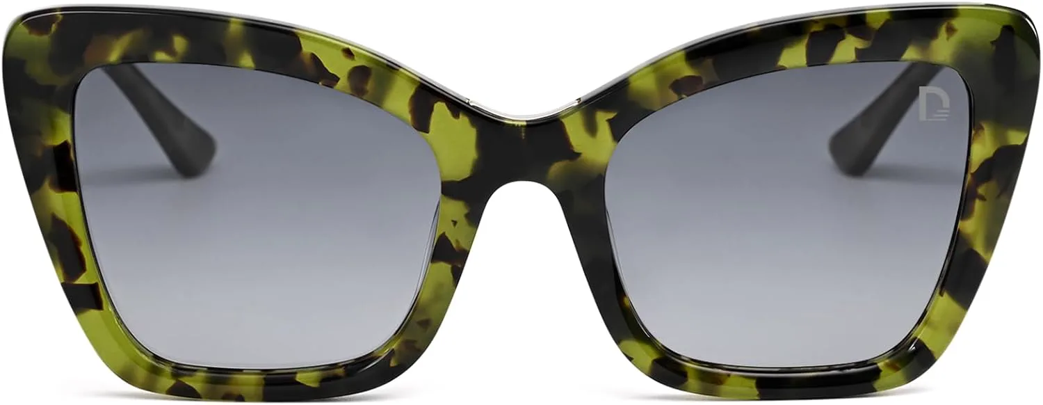 

Модные поляризованные солнцезащитные очки для женщин в стиле ретро, ​​большие квадратные солнцезащитные очки «кошачий глаз» D1240311 Dollger, Green Leopard Print