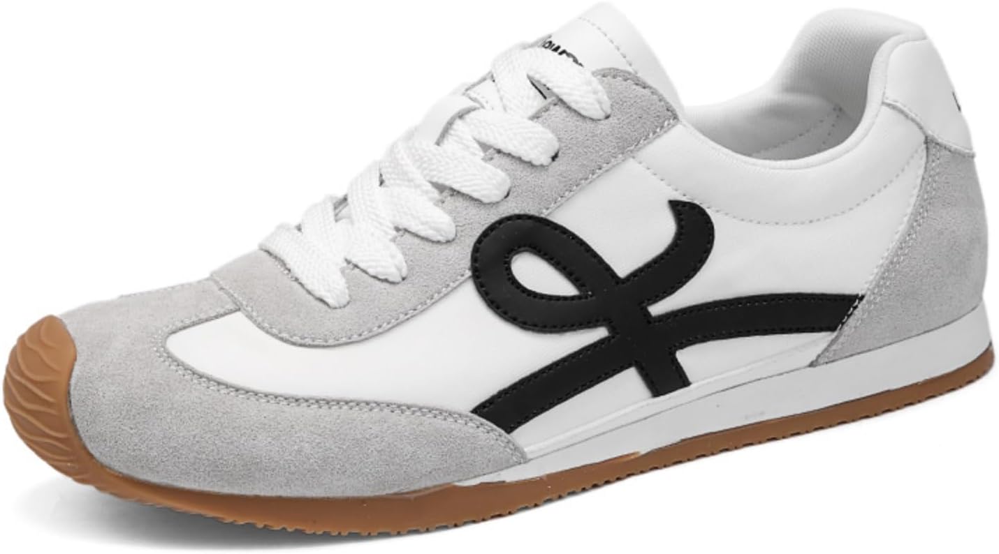 

Мужские модные кроссовки на шнуровке - асимметричный верх из дышащей сетки, стелька с поддержкой свода из памятью формы, противоскользящая резиновая подошва - стильные для уличной моды, занятий в спортзале и комфорта на весь день Kpdwfms, черный