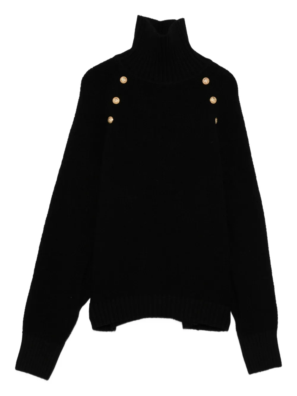 

Свитер с высоким воротником Balmain Kids, черный