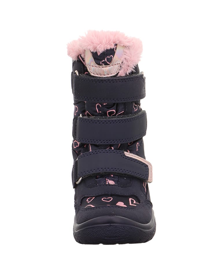Сапоги superfit Leder-Winterstiefel Crystal, цвет Dunkelblau/Rosa — фото 3