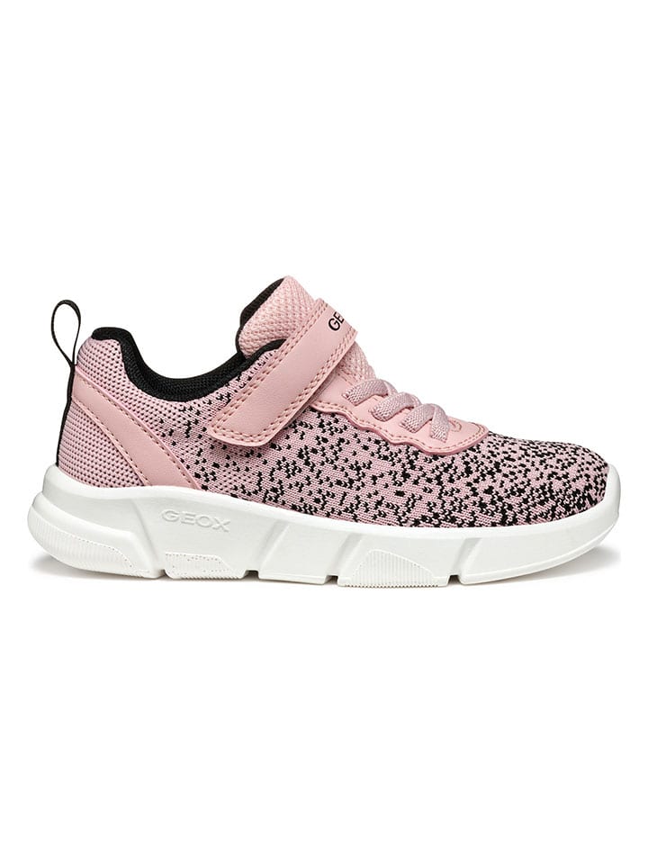 

Кроссовки на шнуровке Geox, цвет rosa/schwarz
