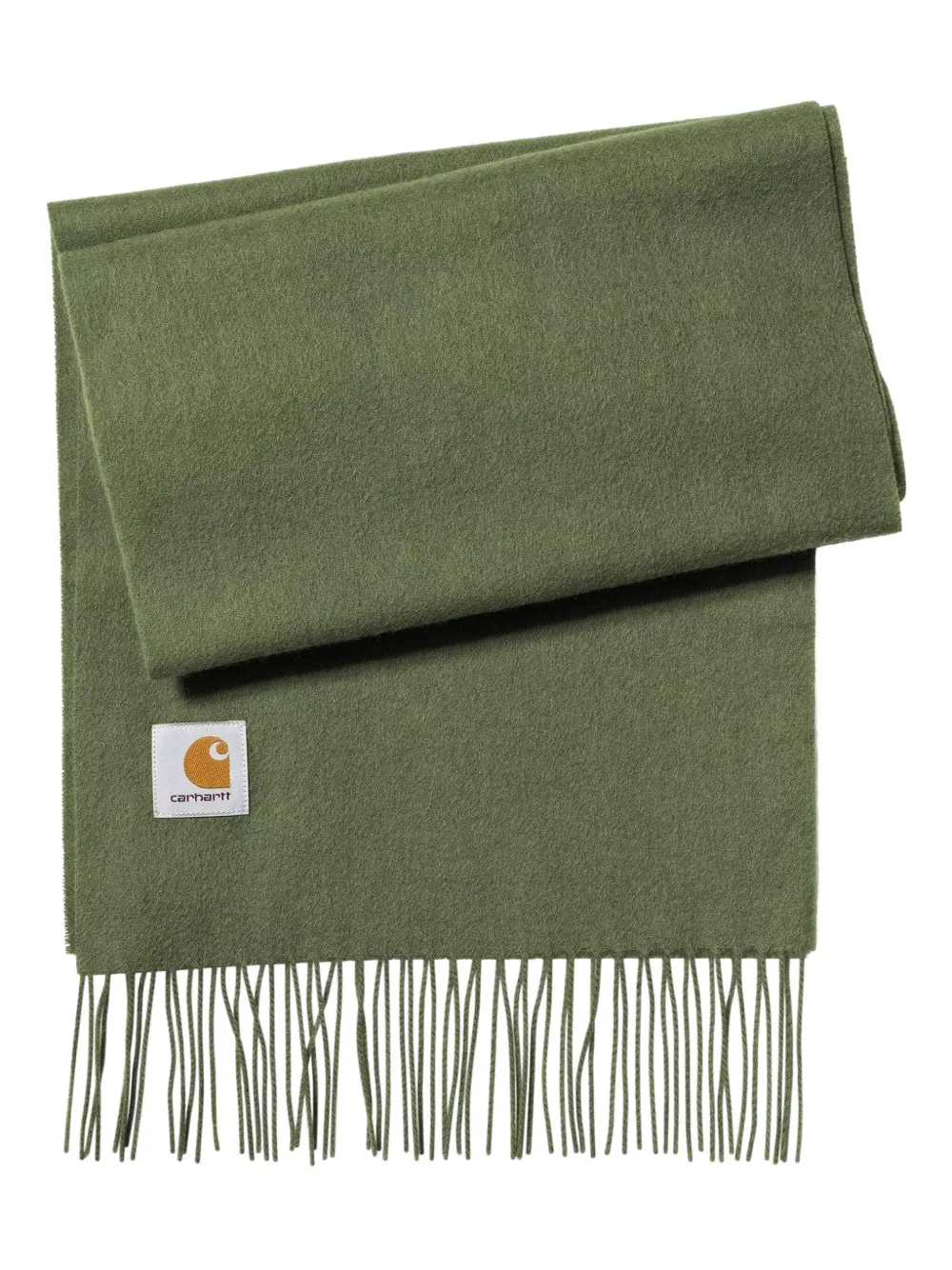 

Шерстяной шарф с бахромой CARHARTT WIP, зеленый