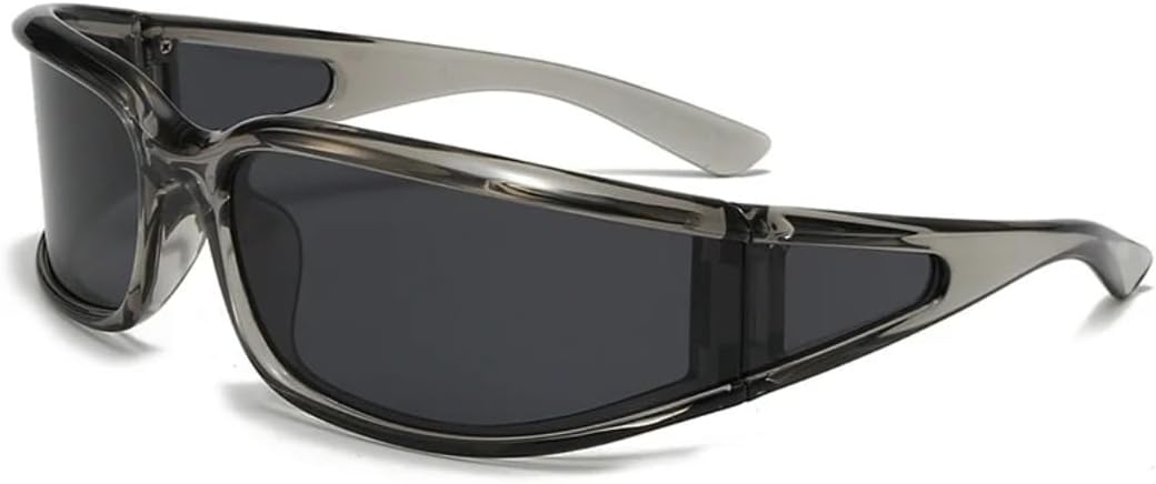 

Роскошные спортивные солнцезащитные очки для активного отдыха на открытом воздухе, ветрозащитные, для женщин, в стиле ретро, ​​солнцезащитные очки для мужчин и велосипедистов, защита от УФ-излучения UV400 VVTWSSW, Grey Black