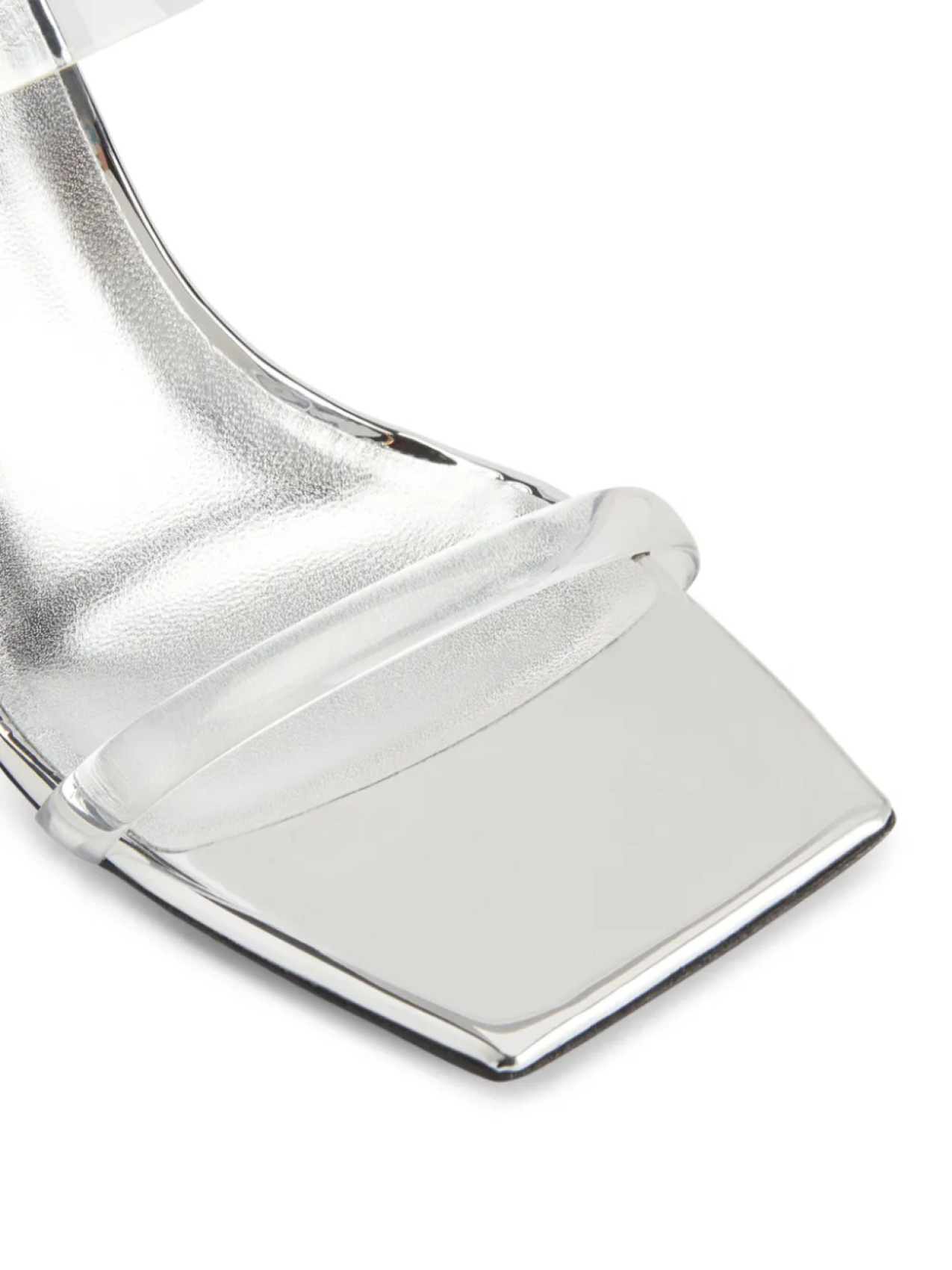 Giuseppe Zanotti мюли Flamina PLexi 80 с эффектом металлик, серебряный — фото 4