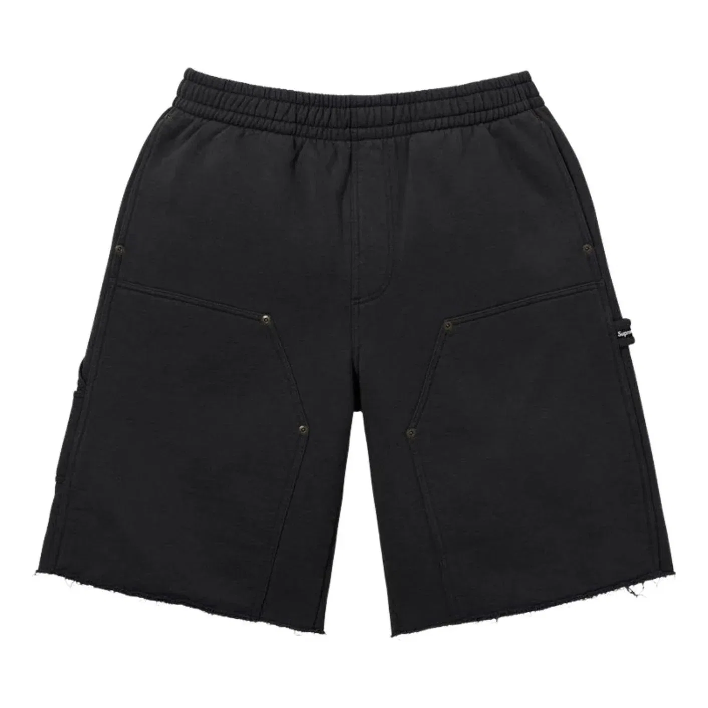 Спортивные шорты Supreme SS26 Double Knee Painter Sweatshort 'Black' SUP-SS26-204-BLK, синий