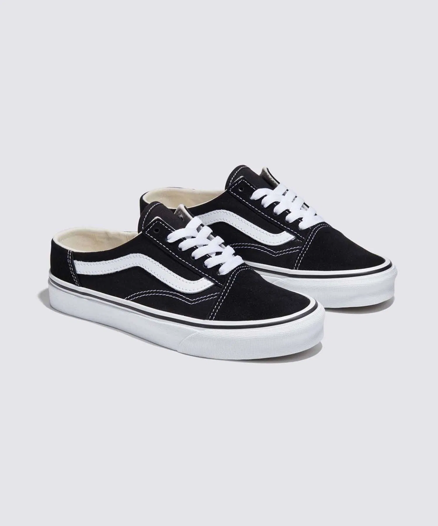 Унисекс слипоны VANS Old Skool Mule чёрно-белые — фото 2