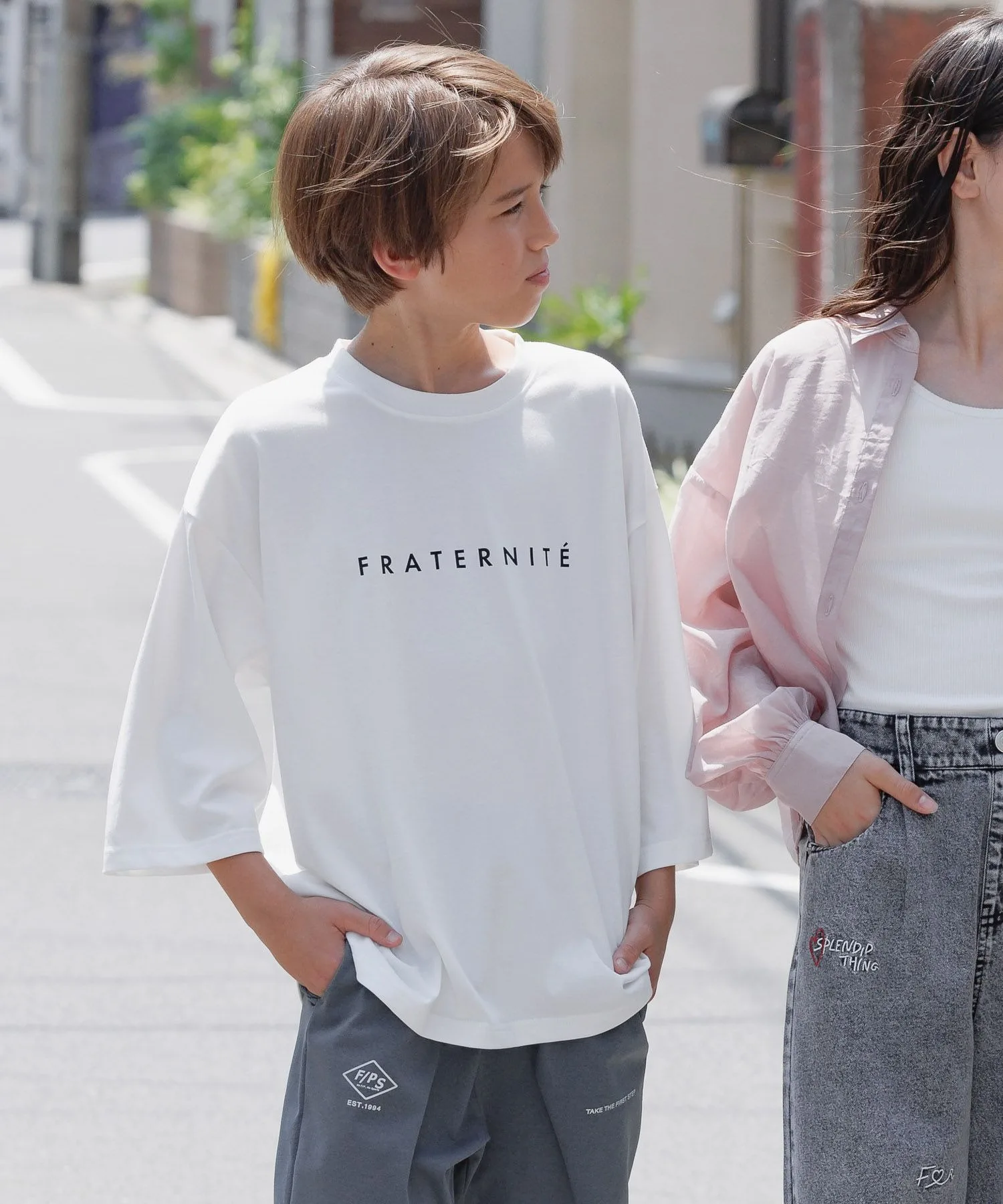Футболка 7/8 с принтом GLOBAL WORK Heavy Rock TEE 579695 off-white