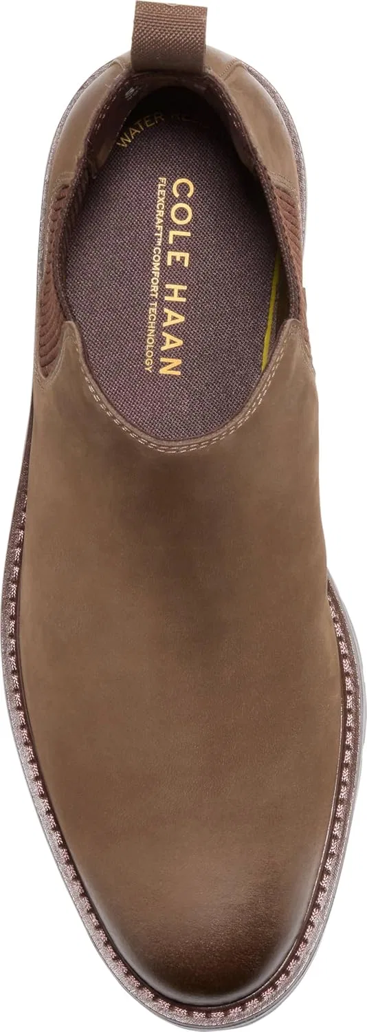 Мужские ботинки Cole Haan Chamberlin Grand Chelsea, 2-Truff Nbk Black Wr — фото 4