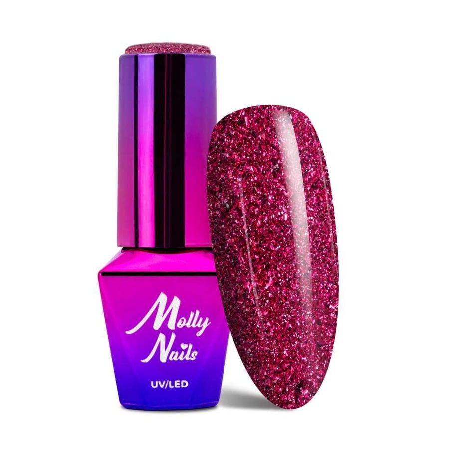 

Гибридный лак для ногтей Molly Nails Luxury Glam Midnight Kiss 8 г № 548